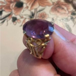 Vintage Amethyst Gold Ring